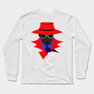 Lady Red shush (afro): A Cybersecurity Design Long Sleeve T-Shirt